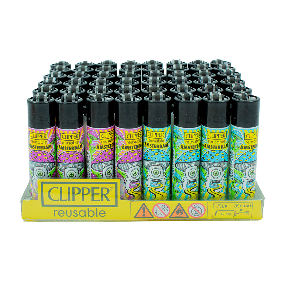 Klassisk Clipper Aansteker - Shrooms 2 Amsterdam - Groothandel Novi ...