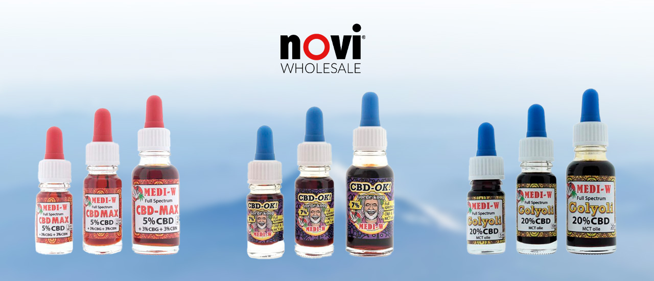 Novi Wholesale offers CBD oil in 5%, 7% and 20%.