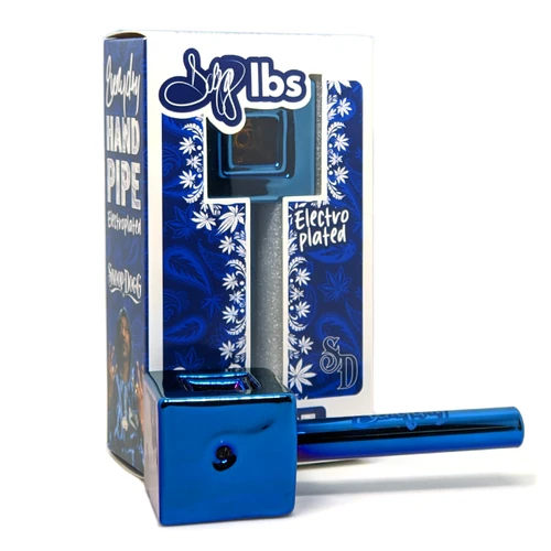 Dogg lbs - 4" Everyday Electro Plated Cube Hand Pipe - Blue