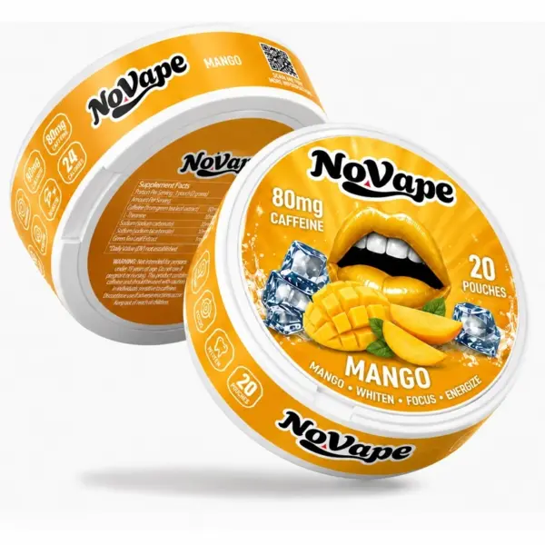 NoVape - 80mg Cafeïne Pouches - Mango