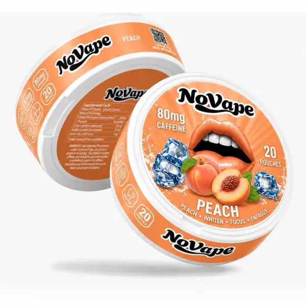NoVape - 80mg Cafeïne Pouches - Peach