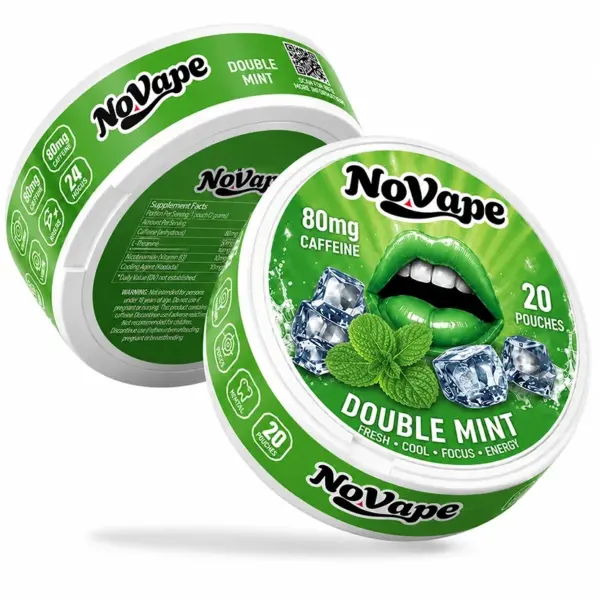 NoVape - 80mg Cafeïne Pouches - Double Mint