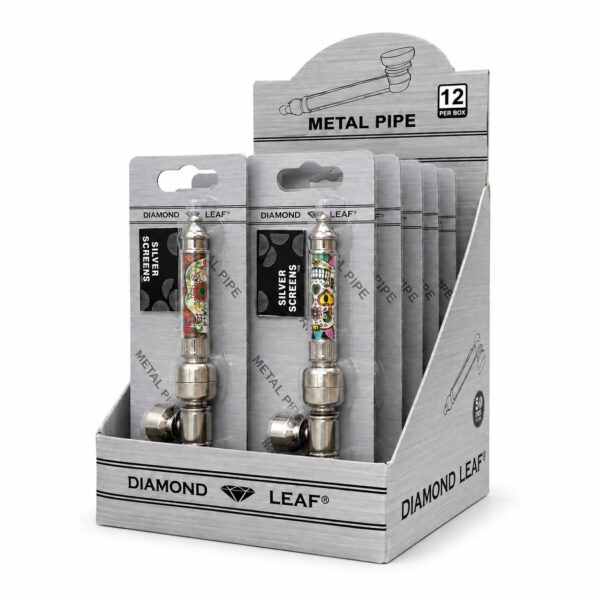 Diamond Leaf - Long Metal Pipe - 12pcs