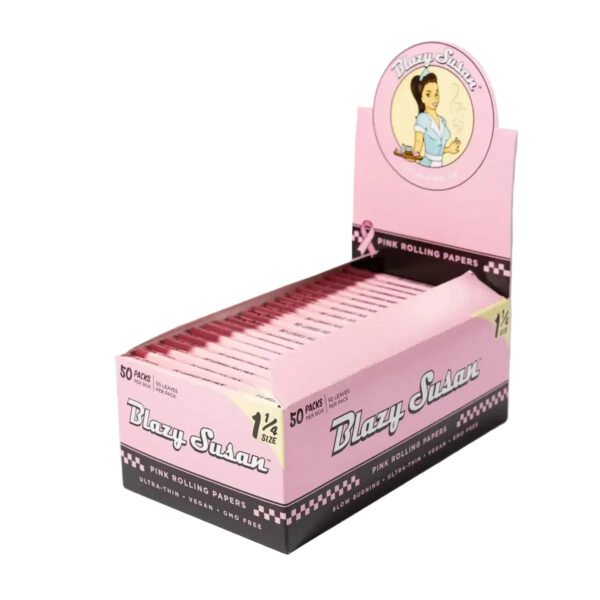 Blazy Susan Rolling Papers 1 1/4 - Pink - 50-Booklet Display