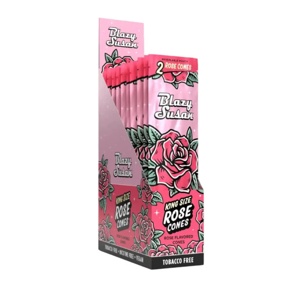 Blazy Susan Infused King Size Cones - Rose - 10 x 2-Pack Display
